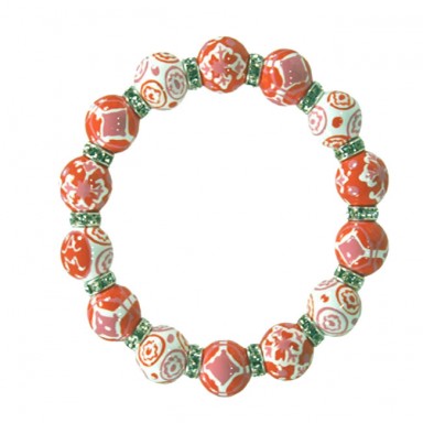 INDIA SPIRIT PINK RELAXED FIT BRACELET - CLEAR SWAROVSKI CRYSTALS
