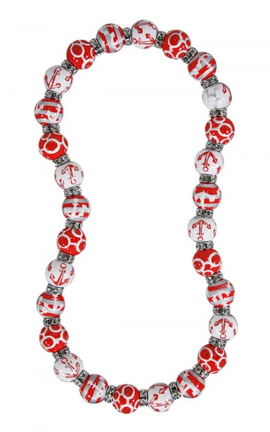 ME331853 - ANCHORS AWAY RED WHITE Necklace