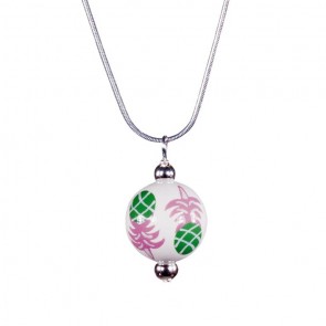 PINEAPPLE PATCH PINK/GREEN CLASSIC BEAD PENDANT Angela Moore