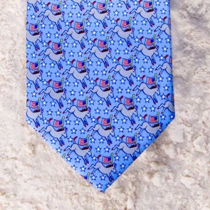 JOIN THE PARTY DEMOCRAT TIE - BLUE  by Angela Moore