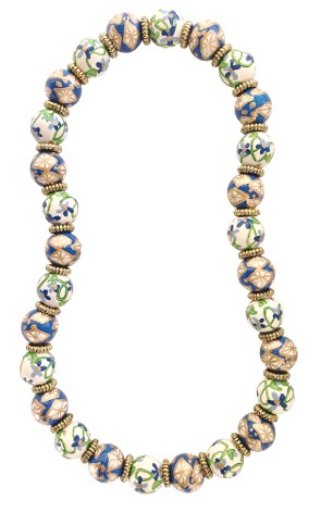 BAVARIAN BLUE CLASSIC NECKLACE W/GOLD