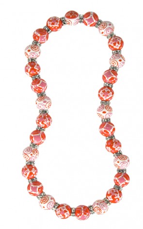 INDIA SPIRIT PINK CLASSIC NECKLACE - CLEAR SWAROVSKI CRYSTALS