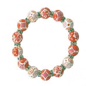 INDIA SPIRIT PINK RELAXED FIT BRACELET - CLEAR SWAROVSKI CRYSTALS