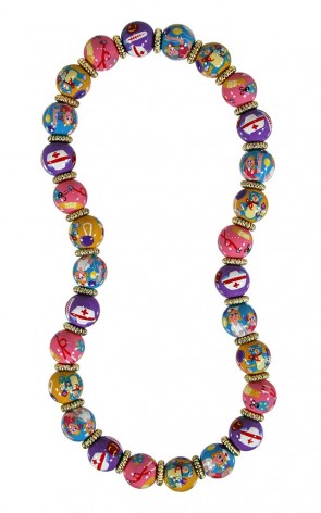 NURSE NANCY CLASSIC NECKLACE - GOD by Angela Moore - Hand Painted, Beaded Necklace