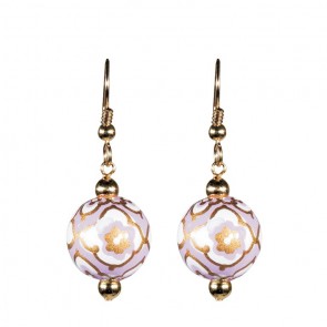 POSH PERFECT CLASSIC BEAD EARRINGS - GOLD by Angela Moore - Hand Painted Earrings