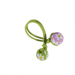 DAISY DAISY PINK GREEN HAIR TIE - LIME ELASTIC by Angela Moore