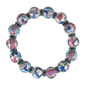 LUCKY DAY RELAXED FIT BRACELET - AQUA SWAROVSKI CRYSTALS