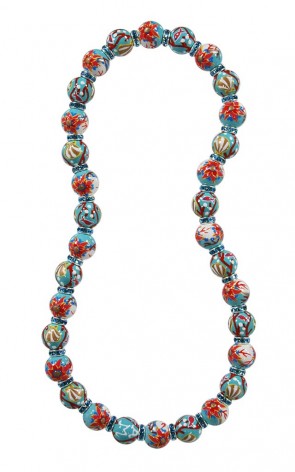 CORAL REEF RELAXED FIT NECKLACE - AQUA SWAROVSKI CRYSTALS