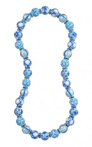 BLUE LAGOON RELAXED FIT NECKLACE - SAPPHIRE SWAROVSKI CRYSTALS