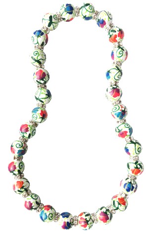 SWEET PEA CLASSIC NECKLACE W/CLEAR CRYSTALS